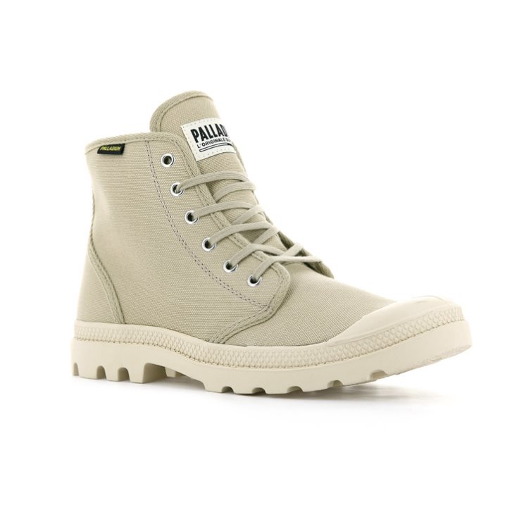 Palladium Pampa Hi Originale High Tops Women's Sneakers Light Green | UK E219-KHB